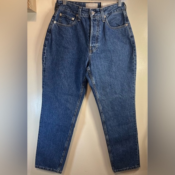 Everlane Jeans Womens 28 The Curvy 90s Cheeky High Rise Blue Straight Denim NEW - Picture 1 of 8